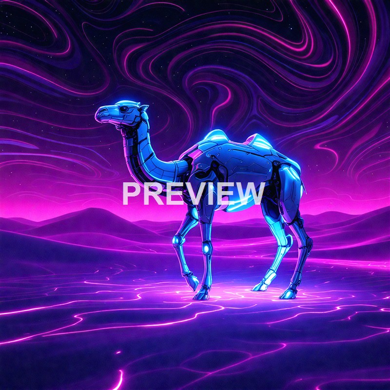 20586 - a-robotic-camel-in-a-neon-glowing-desert-6d1ce3_00002__result